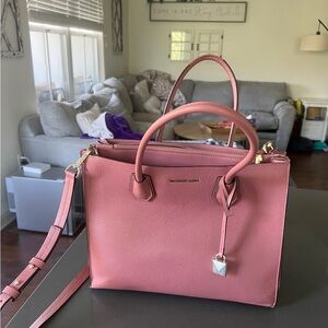 Michael Kors Pink Satchel with Gold Hardware